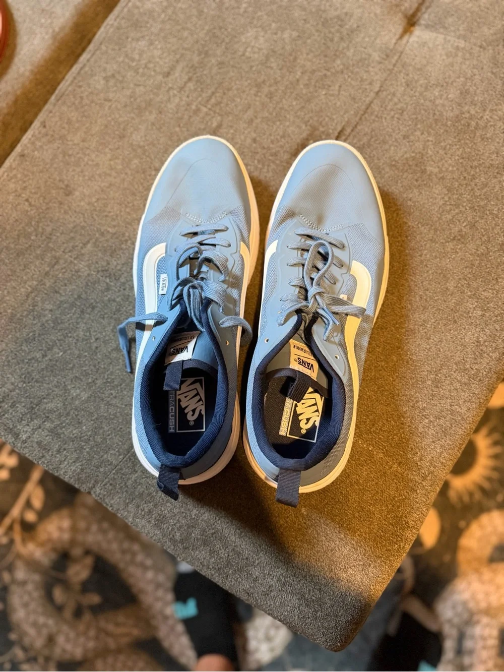 Men’s Vans Ultrarange Light Blue and White Sneakers